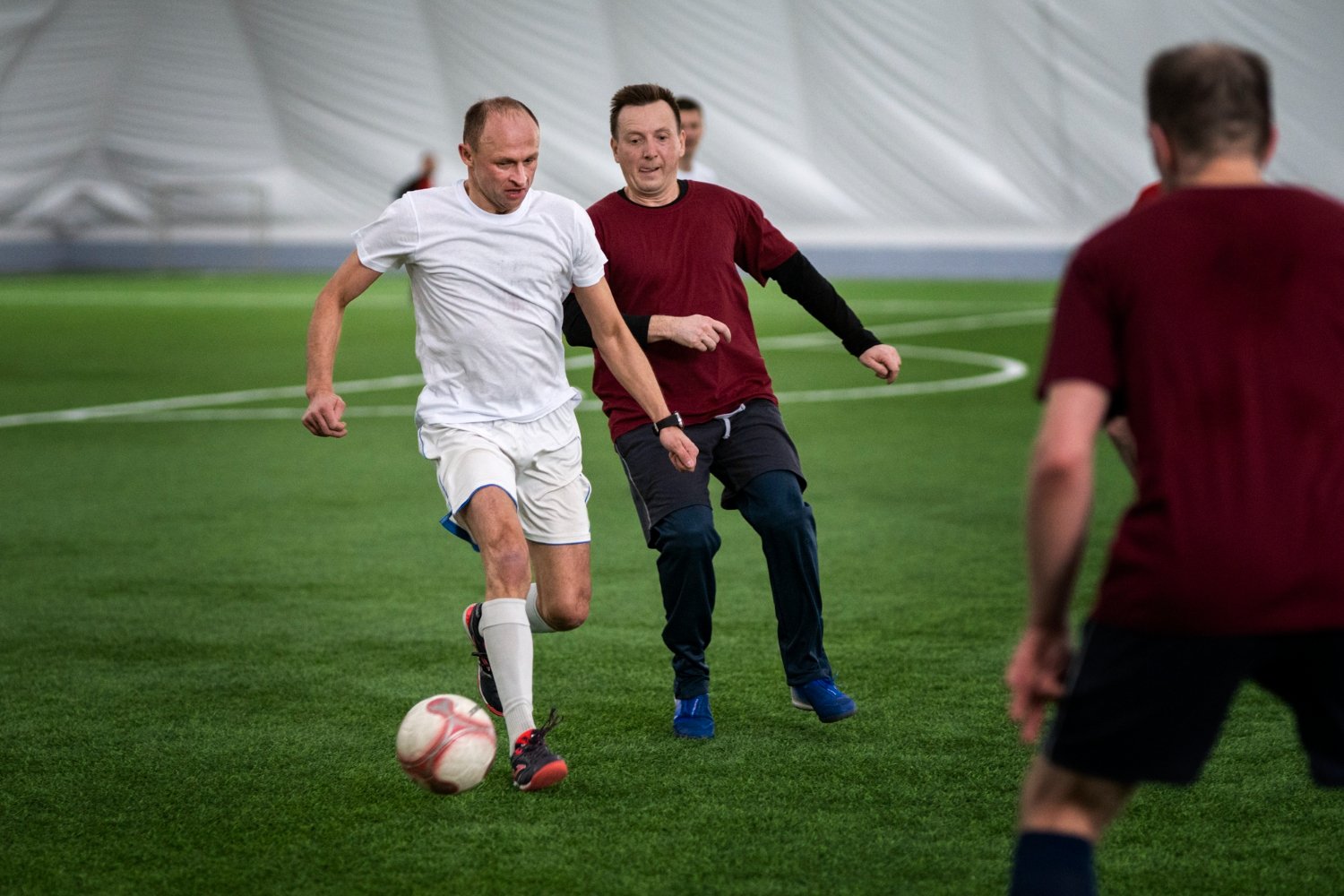 man playing football